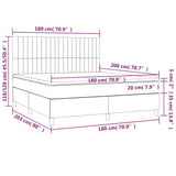 Sommier à lattes de lit avec matelas Taupe 180x200 cm Tissu