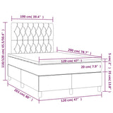 Sommier à lattes de lit avec matelas Gris clair 120x200cm Tissu