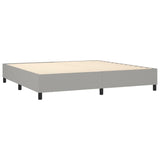 Sommier à lattes de lit avec matelas Gris clair 200x200cm Tissu