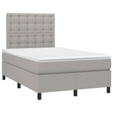 Sommier à lattes de lit avec matelas Gris clair 120x200cm Tissu