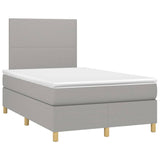 Sommier à lattes de lit avec matelas Gris clair 120x200cm Tissu