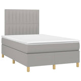 Sommier à lattes de lit avec matelas Gris clair 120x200cm Tissu