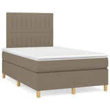 Sommier à lattes de lit avec matelas Taupe 120x200 cm Tissu