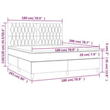 Sommier à lattes de lit avec matelas Taupe 180x200 cm Tissu