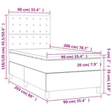 Sommier à lattes de lit avec matelas Bleu 90x200 cm Tissu