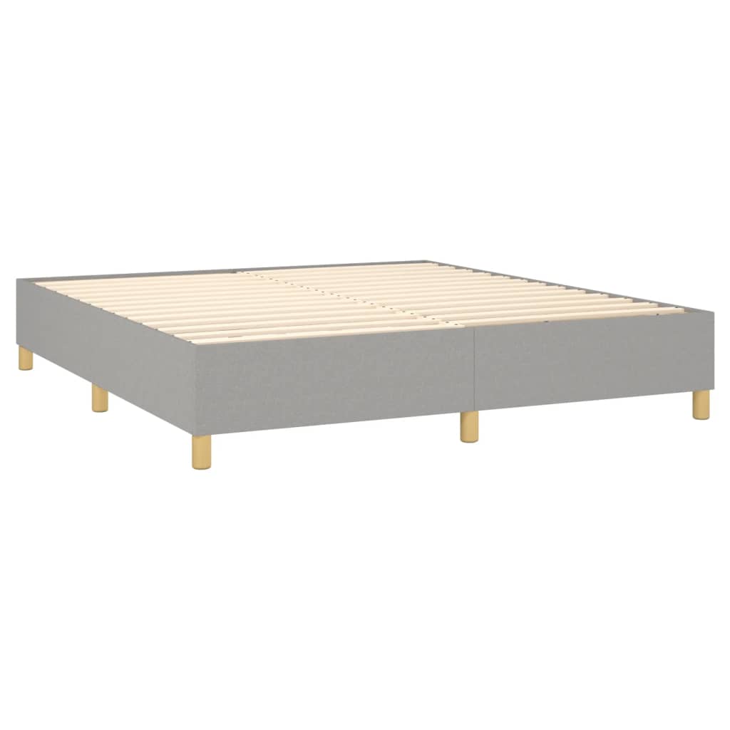 Sommier à lattes de lit avec matelas Gris clair 180x200cm Tissu