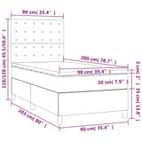 Sommier à lattes de lit avec matelas Cappuccino 90x200 cm