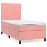 Sommier à lattes de lit avec matelas Rose 90x190 cm Velours