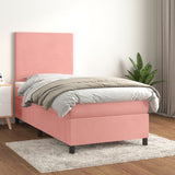 Sommier à lattes de lit avec matelas Rose 90x190 cm Velours