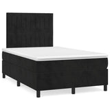 Slatted bed base with mattress Black 120x200 cm Velvet