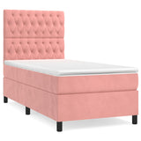 Sommier à lattes de lit avec matelas Rose 90x200 cm Velours