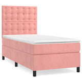 Sommier à lattes de lit avec matelas Rose 90x190 cm Velours