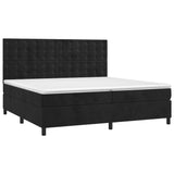 Bed slatted base and mattress Black 200x200 cm Velvet