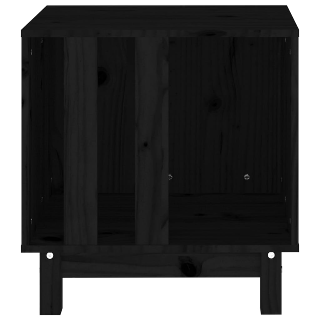 Niche pour chien Noir 50x40x52 cm Bois de pin massif