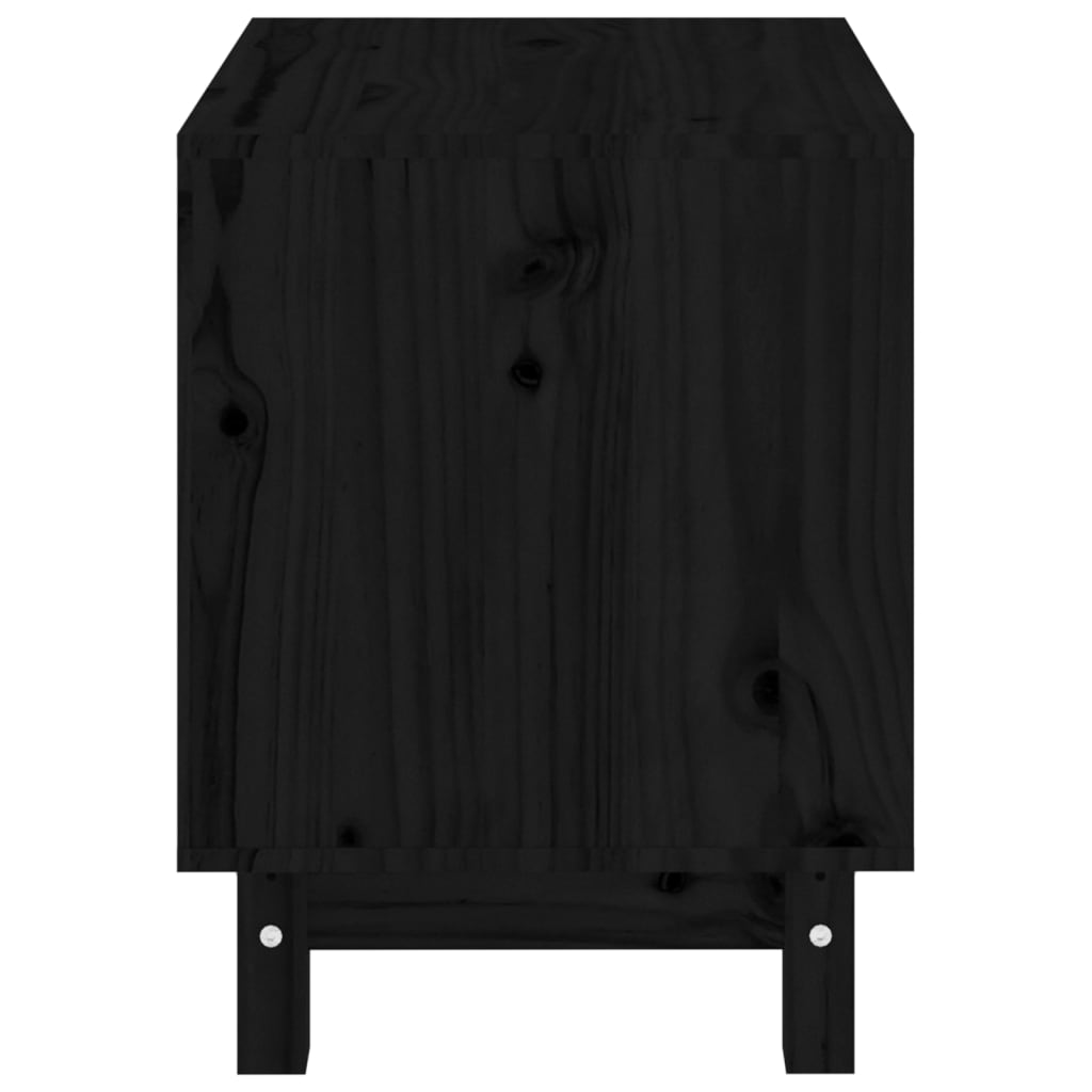 Niche pour chien Noir 50x40x52 cm Bois de pin massif