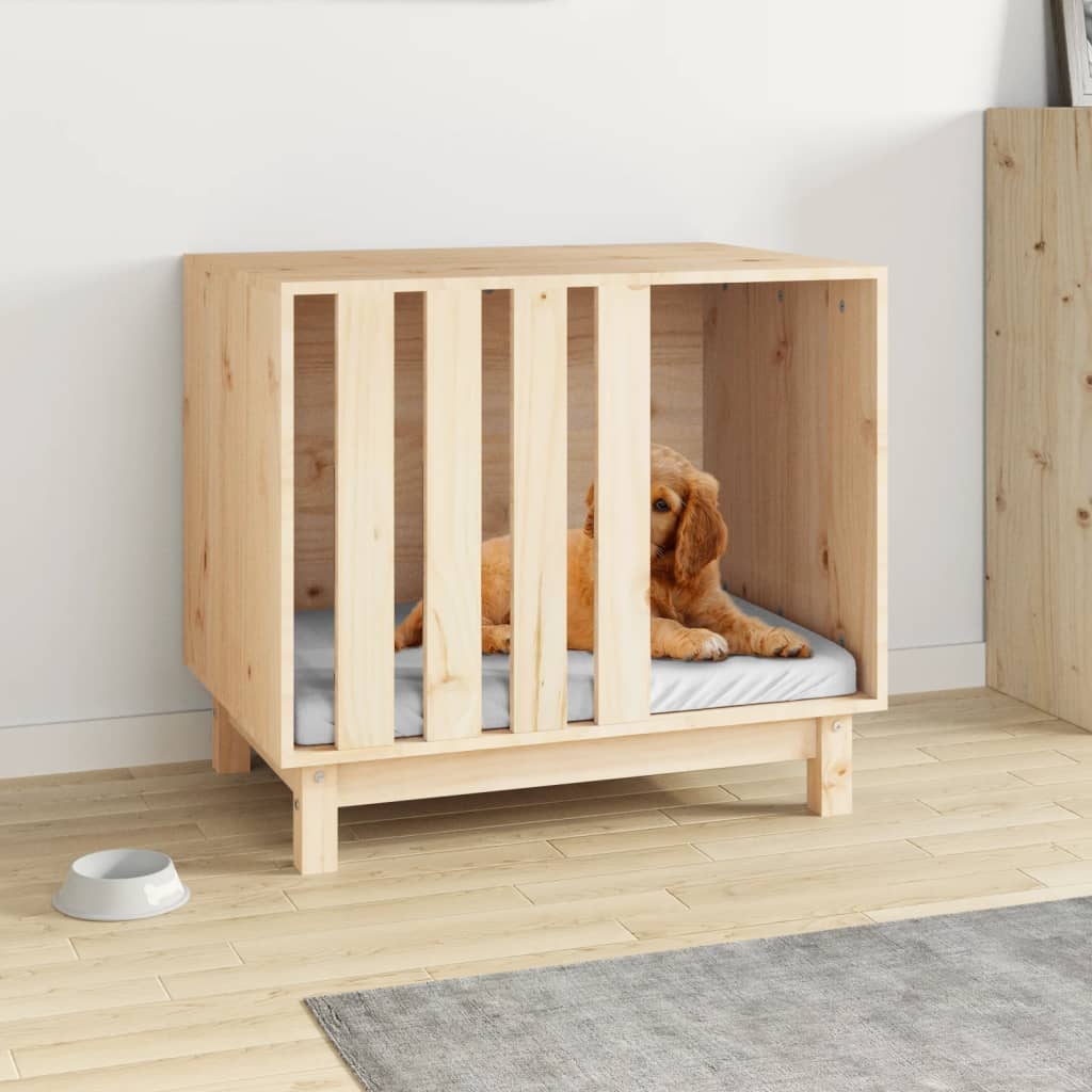 Niche pour chien 70x50x62 cm Bois de pin massif