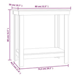 Weiße Werkbank 80x50x80 cm Massives Kiefernholz