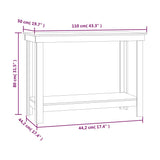 Graue Werkbank 110x50x80 cm Massives Kiefernholz