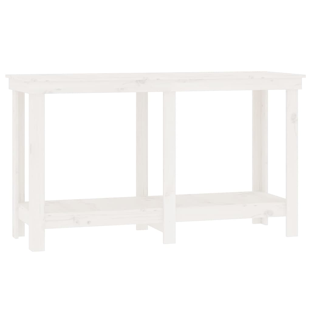 Banc de travail Blanc 140x50x80 cm Bois de pin massif