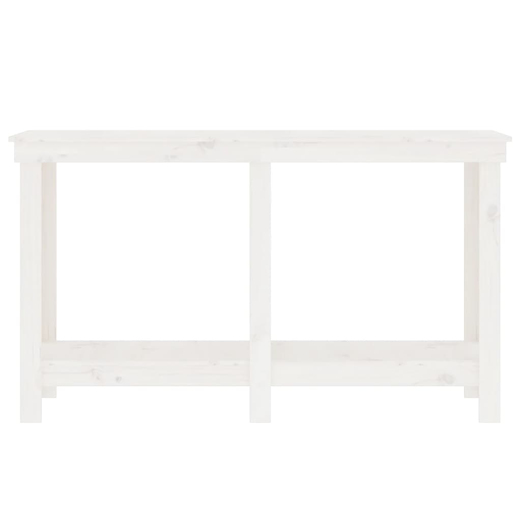 Banc de travail Blanc 140x50x80 cm Bois de pin massif