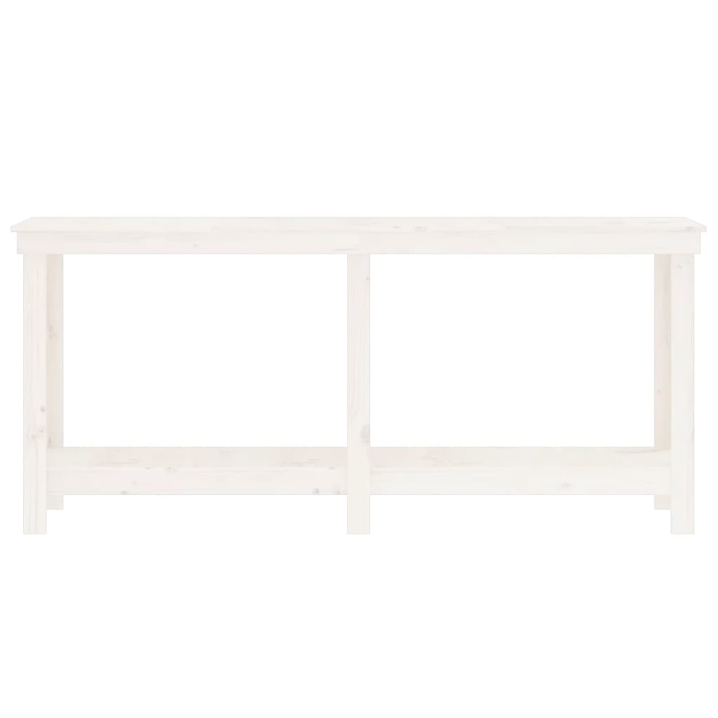 Banc de travail Blanc 180x50x80 cm Bois de pin massif