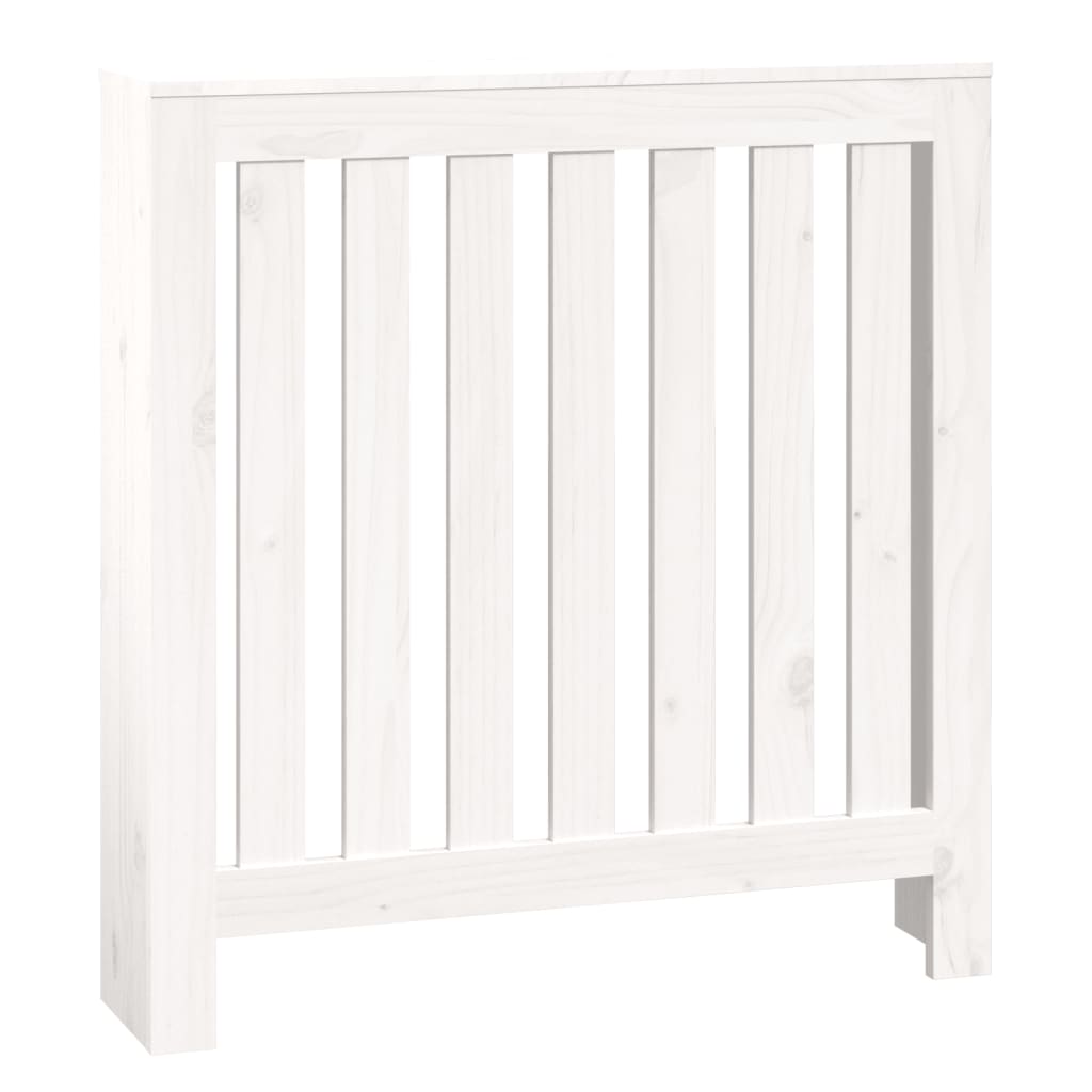 Cache-radiateur Blanc 79,5x19x84 cm Bois massif de pin