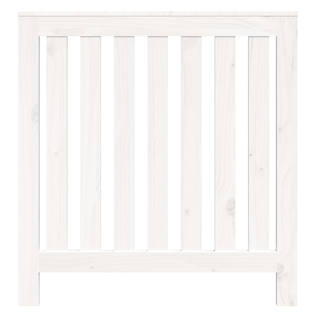 Cache-radiateur Blanc 79,5x19x84 cm Bois massif de pin