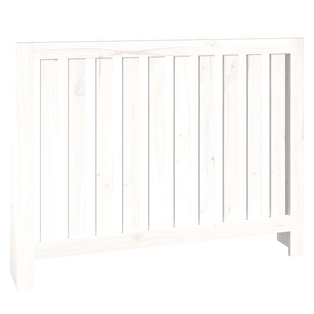 Cache-radiateur Blanc 108,5x19x84 cm Bois massif de pin