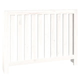 Cache-radiateur Blanc 108,5x19x84 cm Bois massif de pin