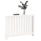 Cache-radiateur Blanc 108,5x19x84 cm Bois massif de pin