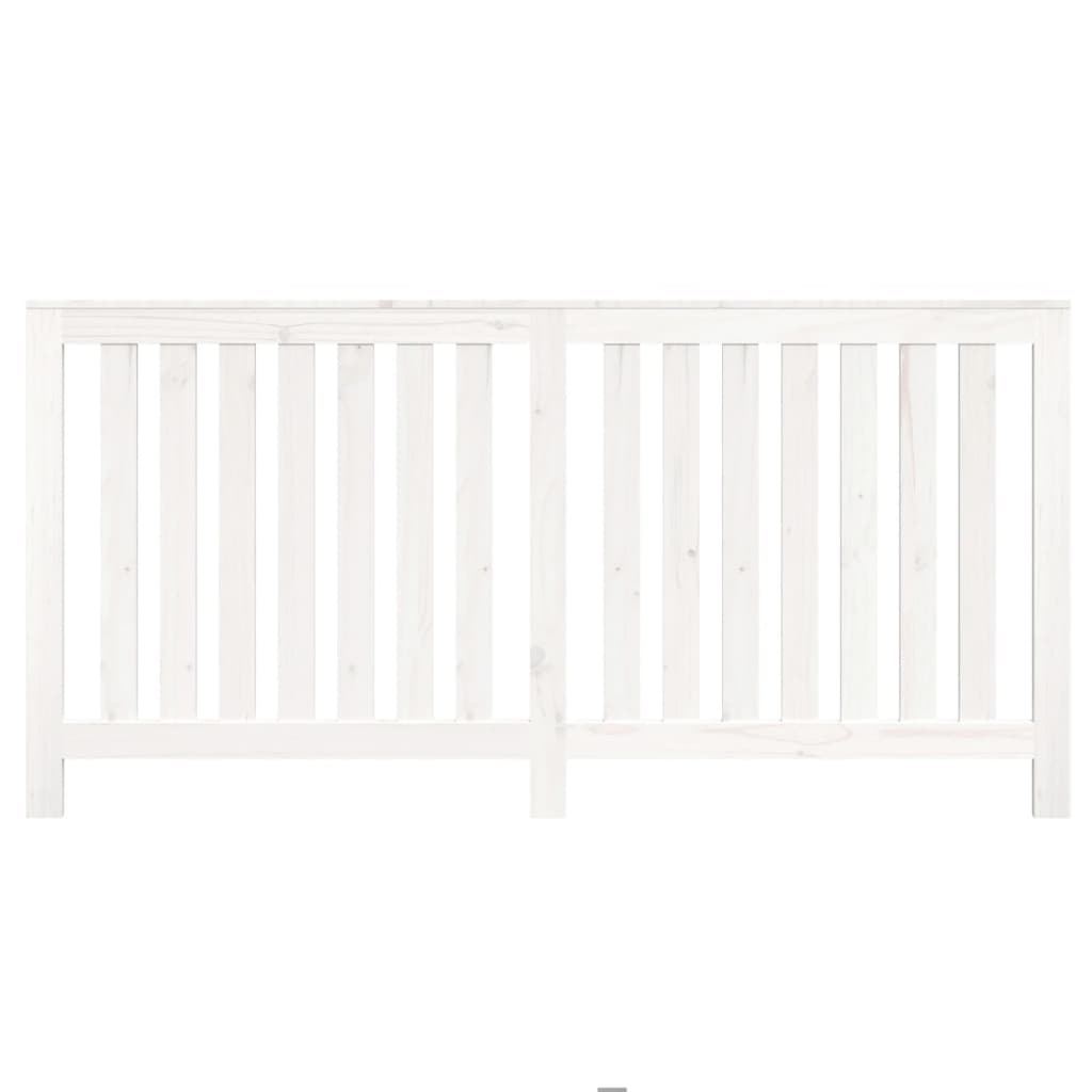 Cache-radiateur Blanc 169x19x84 cm Bois massif de pin