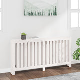 Cache-radiateur Blanc 169x19x84 cm Bois massif de pin