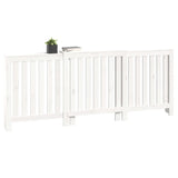 Cache-radiateur Blanc 210x21x85 cm Bois massif de pin