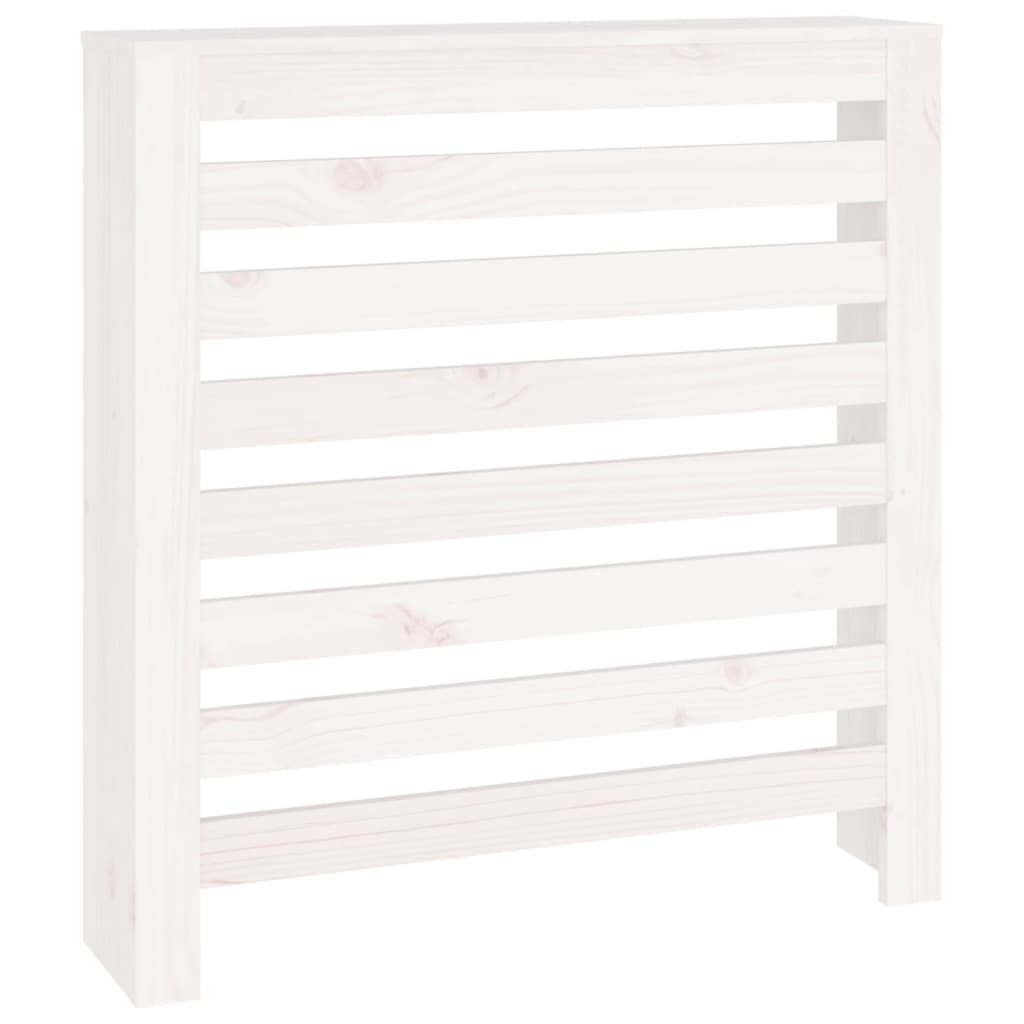 Cache-radiateur Blanc 79,5x19x84 cm Bois massif de pin