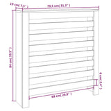 Cache-radiateur Blanc 79,5x19x84 cm Bois massif de pin