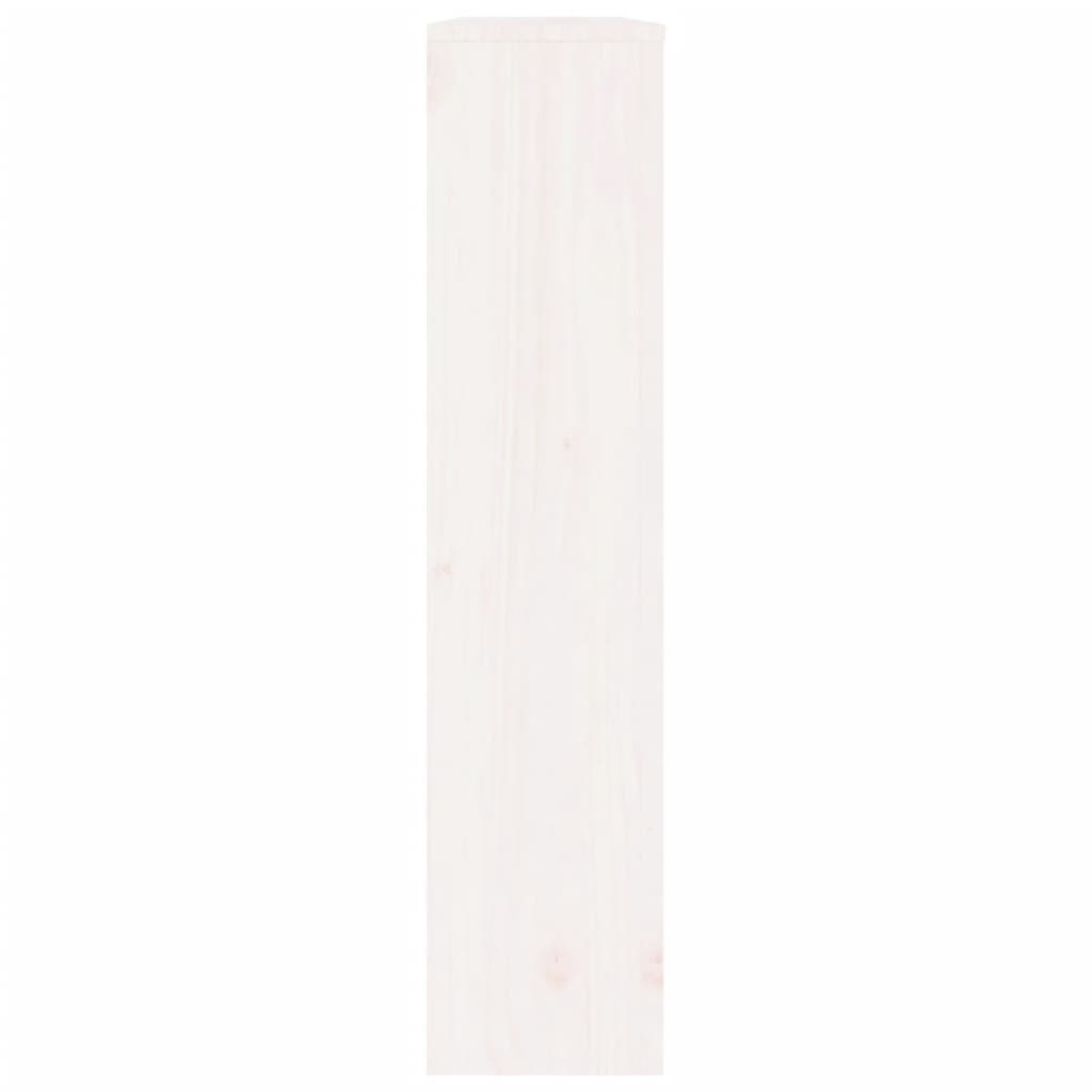 Cache-radiateur Blanc 108,5x19x84 cm Bois massif de pin