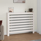 Cache-radiateur Blanc 108,5x19x84 cm Bois massif de pin