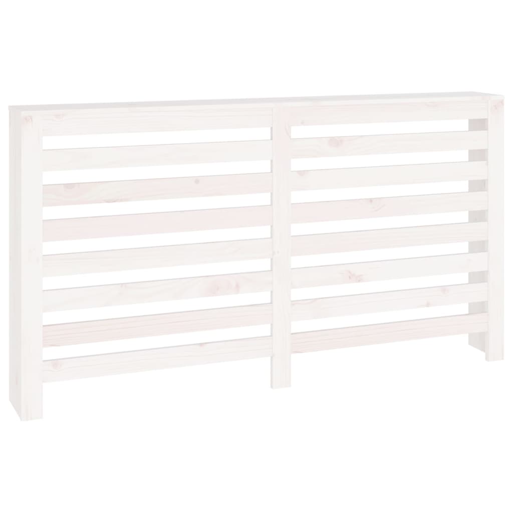 Cache-radiateur Blanc 153x19x84 cm Bois massif de pin