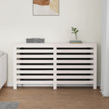 Cache-radiateur Blanc 153x19x84 cm Bois massif de pin