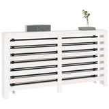 Cache-radiateur Blanc 153x19x84 cm Bois massif de pin