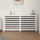 Cache-radiateur Blanc 169x19x84 cm Bois massif de pin