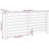 Cache-radiateur Blanc 169x19x84 cm Bois massif de pin