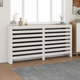 Cache-radiateur Blanc 169x19x84 cm Bois massif de pin