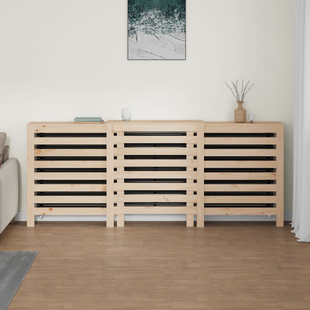 Cache-radiateur 210x21x85 cm Bois massif de pin