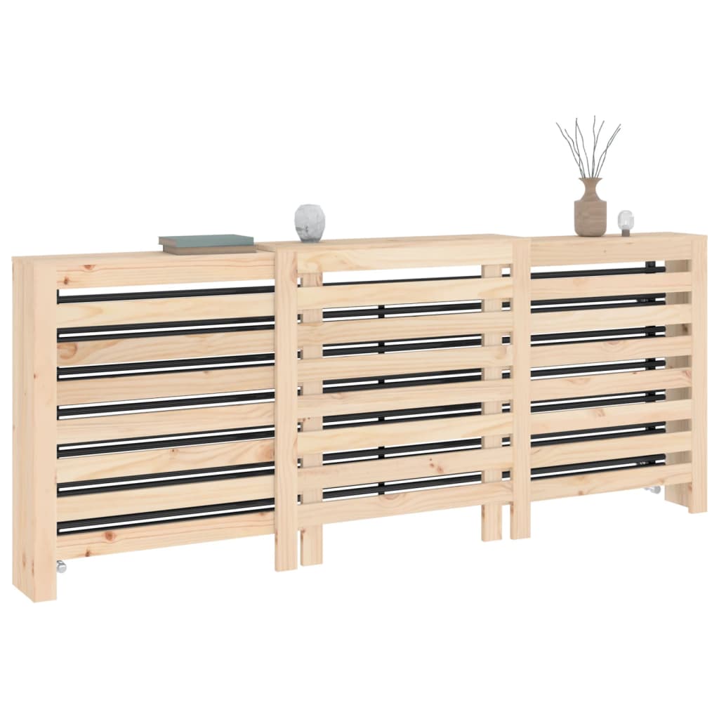 Cache-radiateur 210x21x85 cm Bois massif de pin