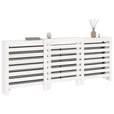 Cache-radiateur Blanc 210x21x85 cm Bois massif de pin