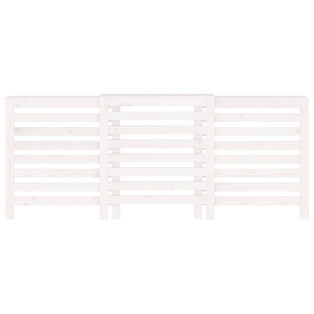 Cache-radiateur Blanc 210x21x85 cm Bois massif de pin