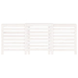 Cache-radiateur Blanc 210x21x85 cm Bois massif de pin