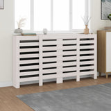 Cache-radiateur Blanc 210x21x85 cm Bois massif de pin