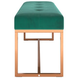 Banc Vert foncé 110x36x45 cm Velours